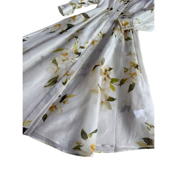 Zimmermann Ivory Magnolia Harmony Draped Shirt Dress - Picture 6 of 8